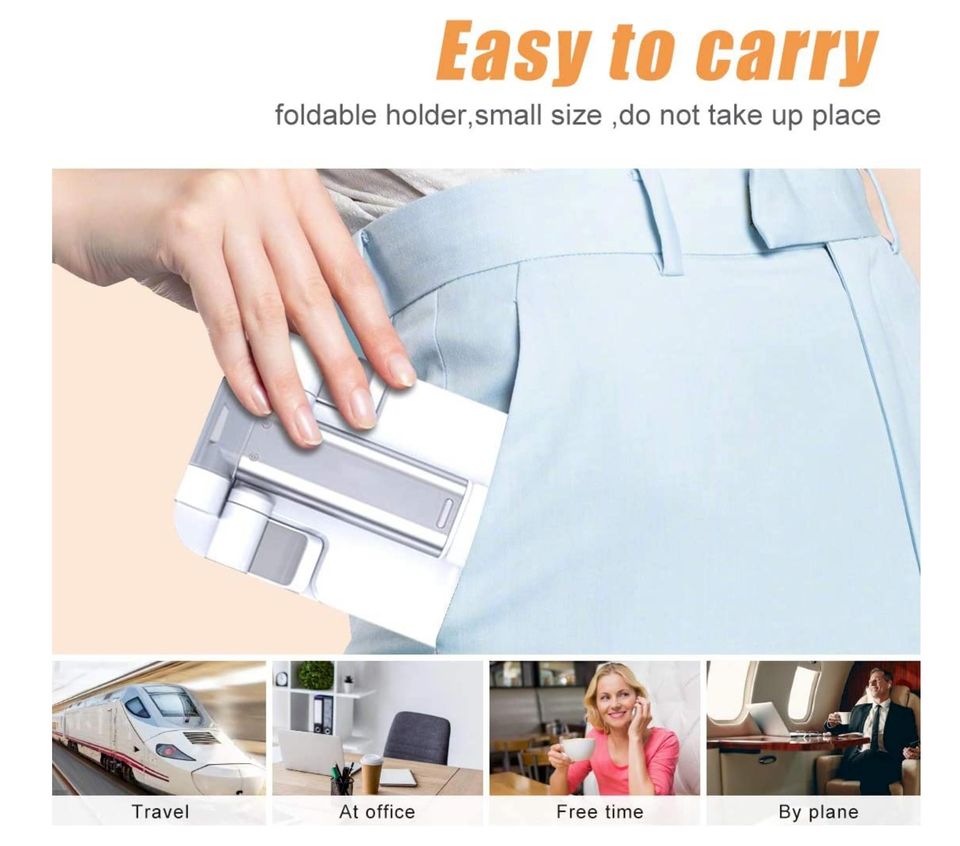 Universal Foldable Adjustable Holder/Stand for Mobile Phone, iPad, Tablet and e-Reade