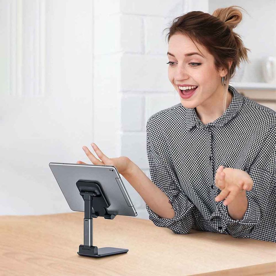 Universal Foldable Adjustable Holder/Stand for Mobile Phone, iPad, Tablet and e-Reade