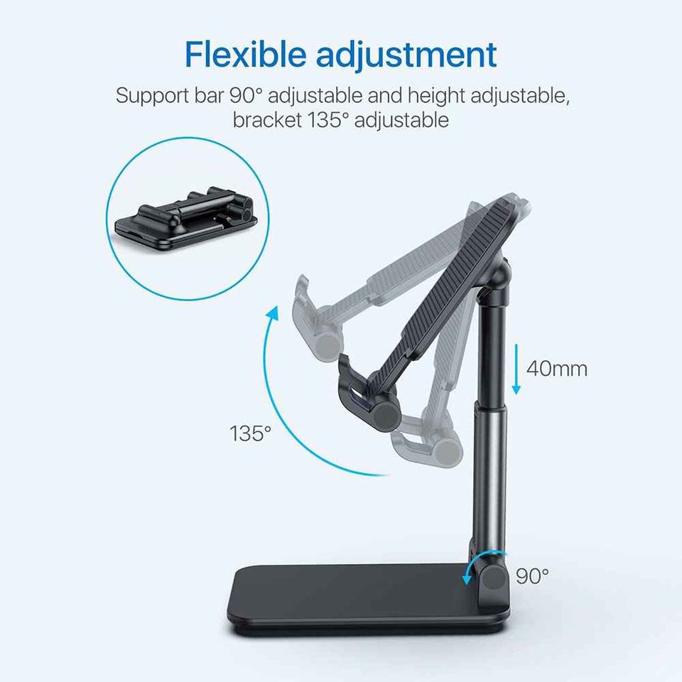 Universal Foldable Adjustable Holder/Stand for Mobile Phone, iPad, Tablet and e-Reade