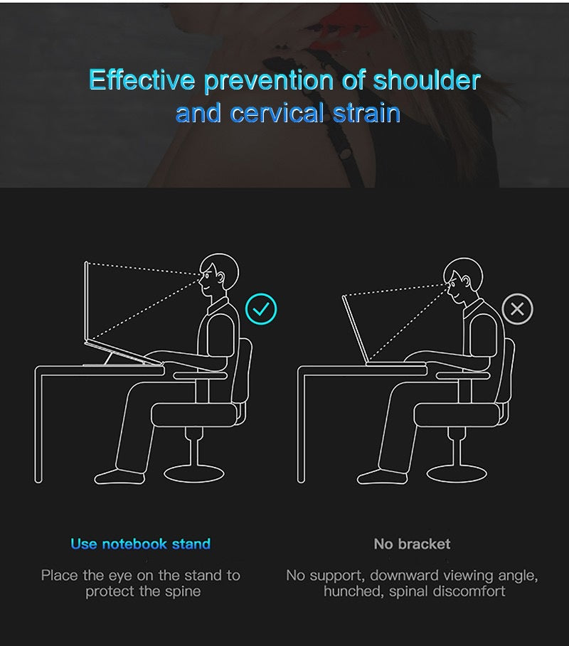 Folding Laptop Ergonomic Aluminium Stand