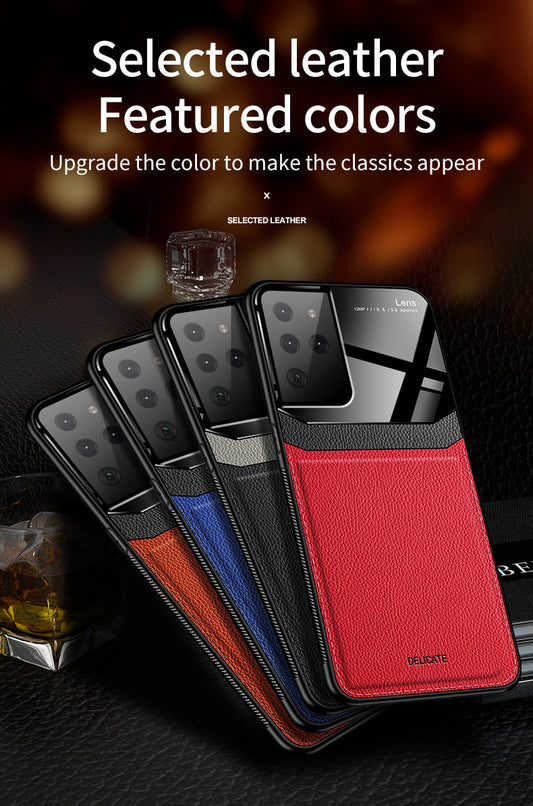 Samsung S21 Ultra 6.8” Luxurious PU Leather and PC Case in Assorted Colors