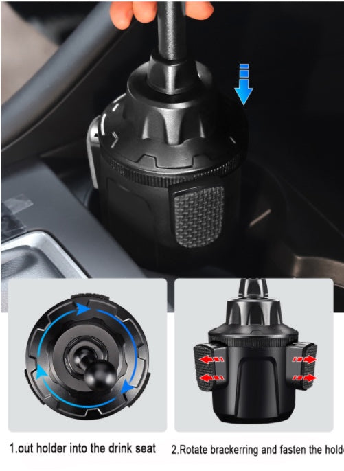 Car Cup Phone Mount Adjustable 360° Rotatable Holder,Compatible Most Smart Phones FREE SHIPPING